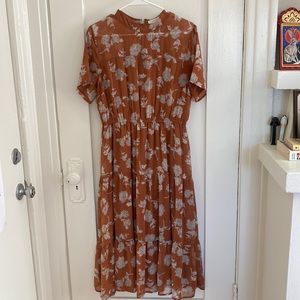 Brown floral Dress